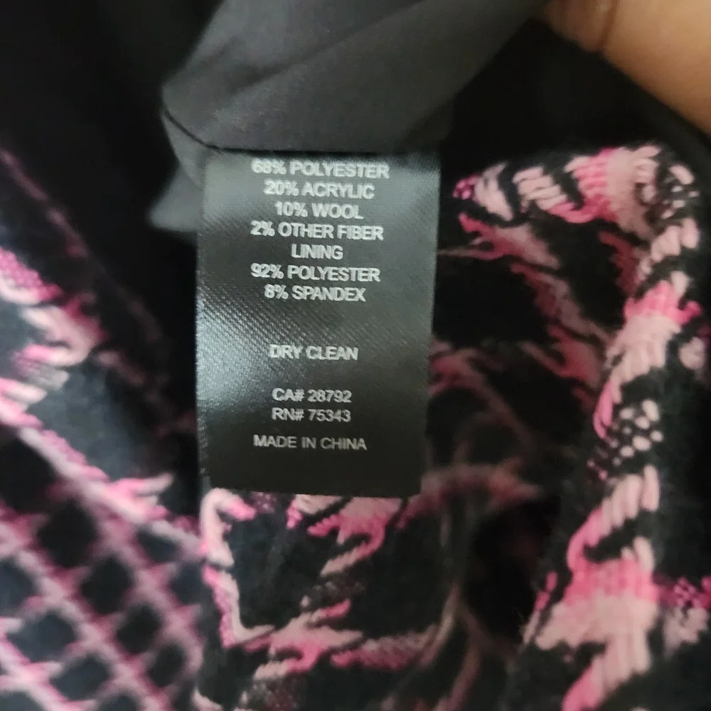 NWT Rachel Zoe | Double Breasted Wool Blend Check Patterned Blazer - Size XL - Picture 12 of 12